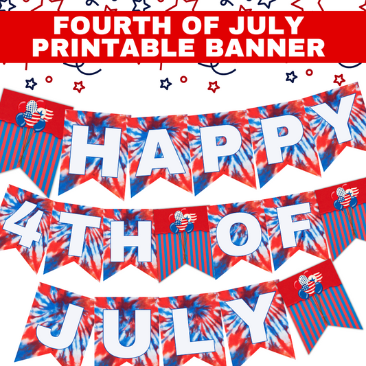 4th of July Printable Banner