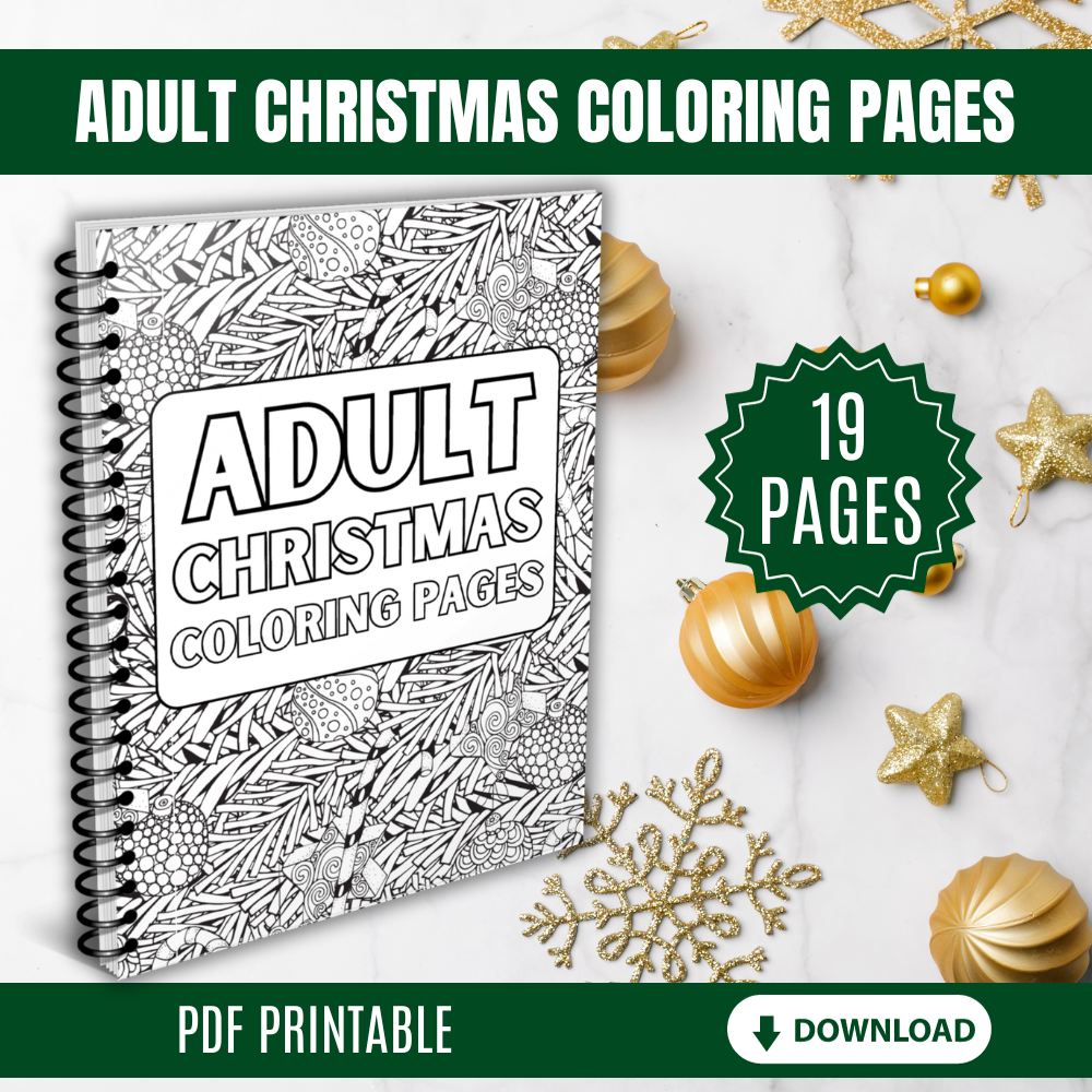 Christmas Printable Coloring Pages for Adults