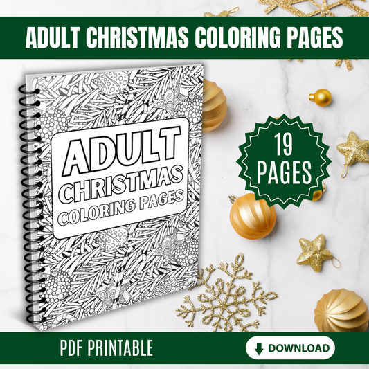 Christmas Printable Coloring Pages for Adults