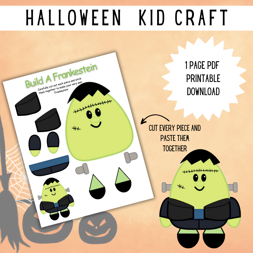 Printable Build a Frankenstein Let's Plan My Party