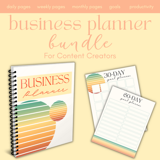 Business Printable Planner - Orange
