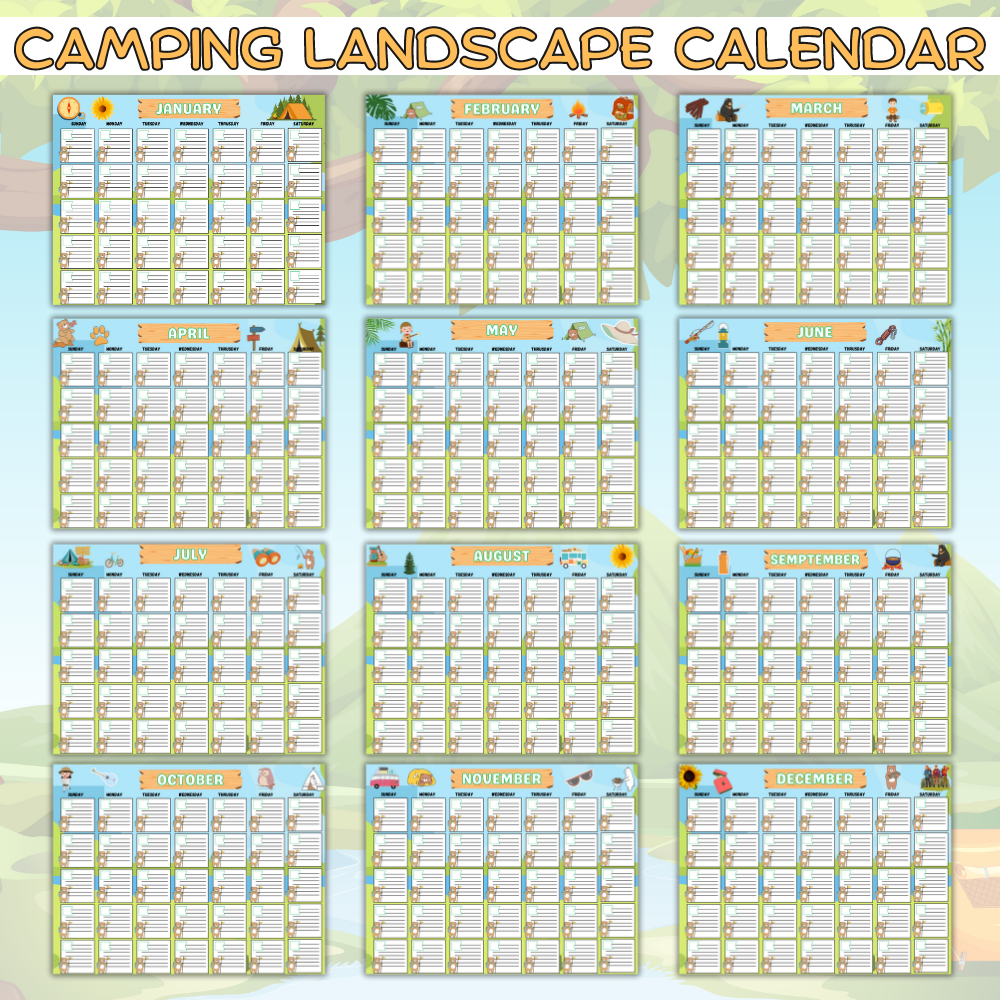 Camping Printable Planner