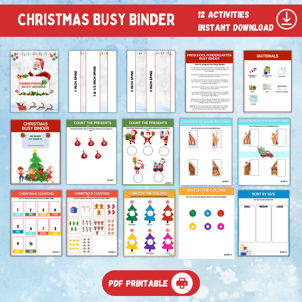 Christmas Printable Busy Binder