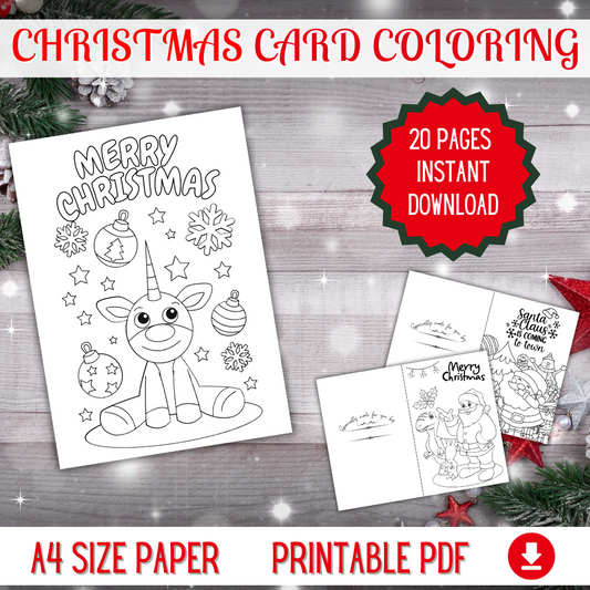 Christmas Printable Card Activity for Kids