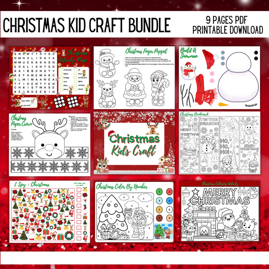Christmas Printable Kids Craft Bundle