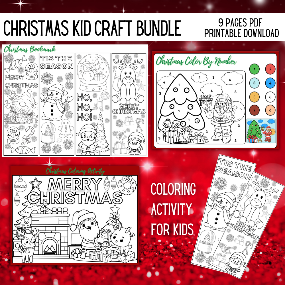 Christmas Printable Kids Craft Bundle