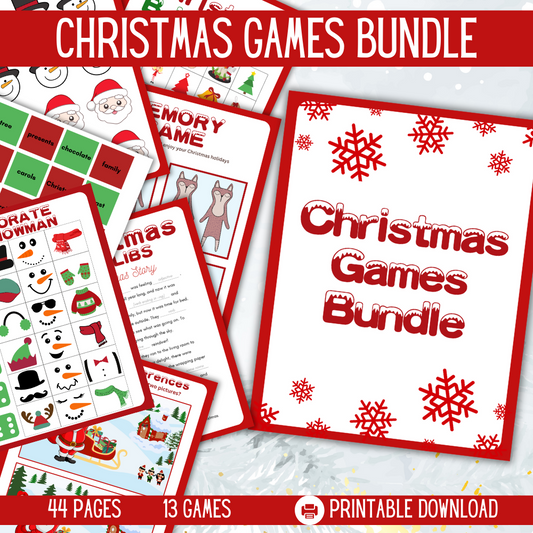 Christmas Printable Games Bundle