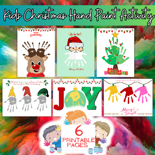 Christmas Printable Kids Hand Paint Activities