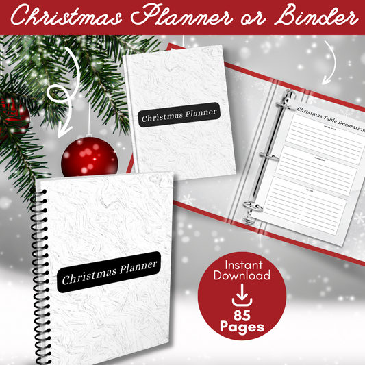 Christmas Printable Planner - Swirl