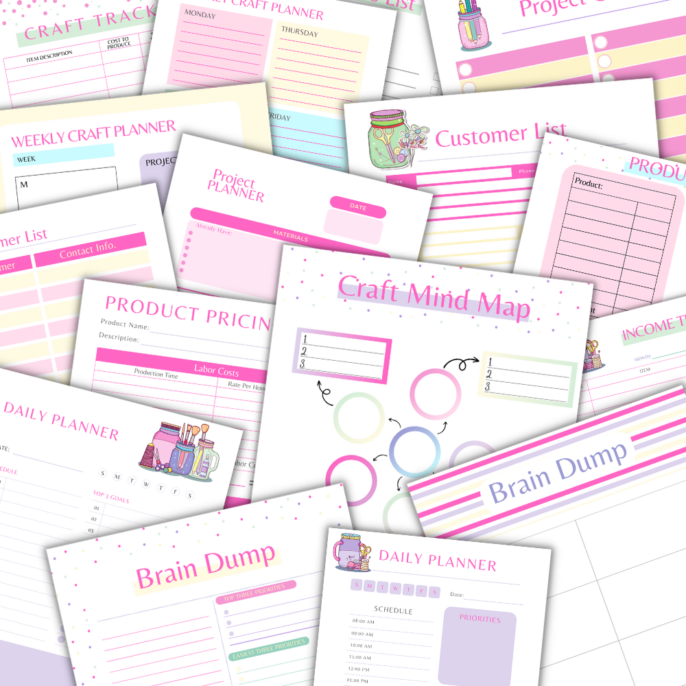 Craft Printable Planner - Colorful