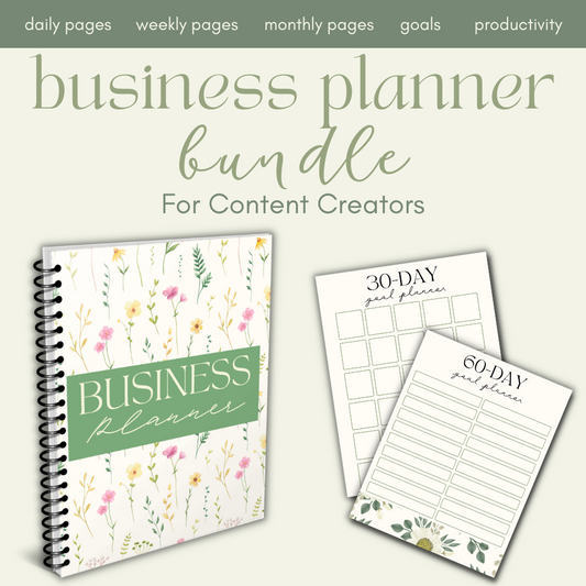 Business Printable Planner - Floral