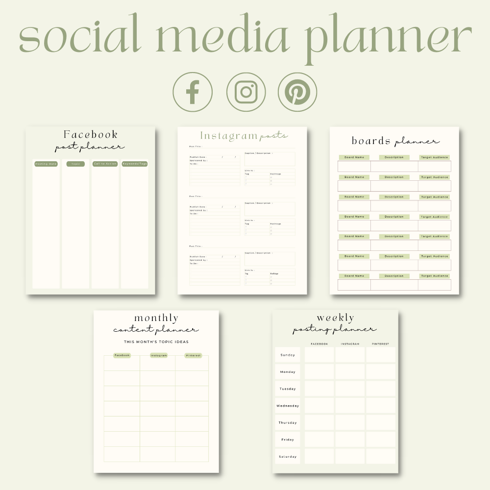 Business Printable Planner - Floral