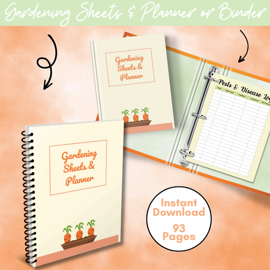 Gardening Printable Planner - Carrot