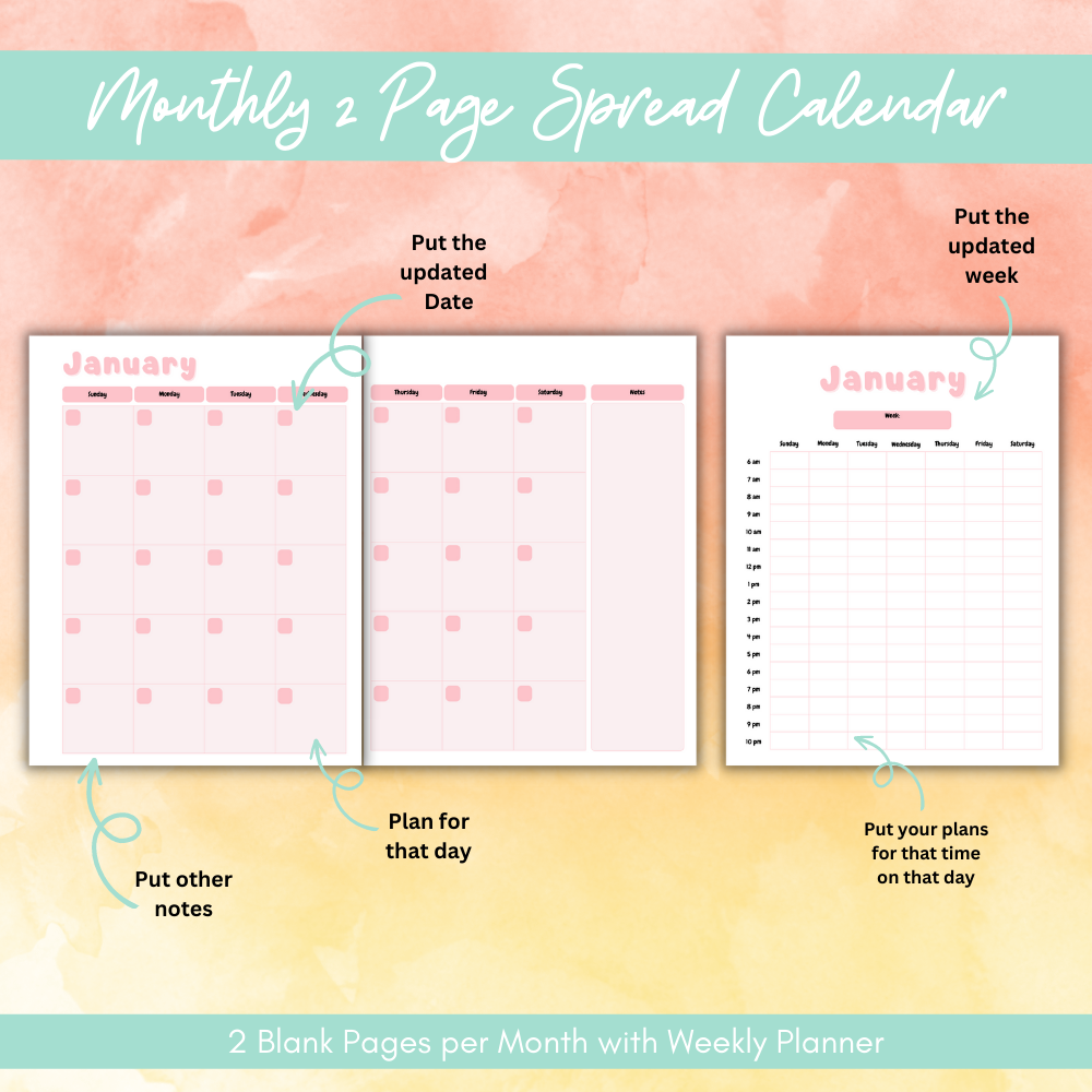 Garden Printable Planner - Multicolor