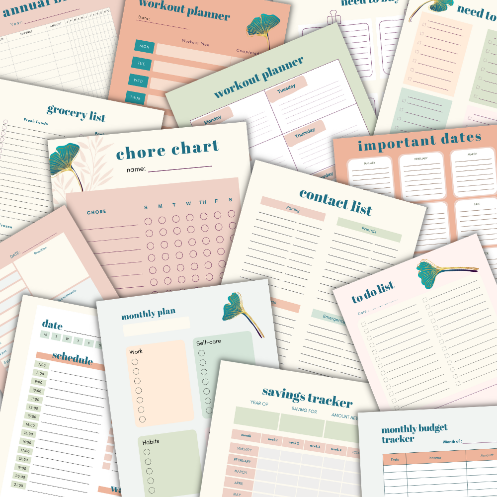 Mom Life Printable Planner - Green