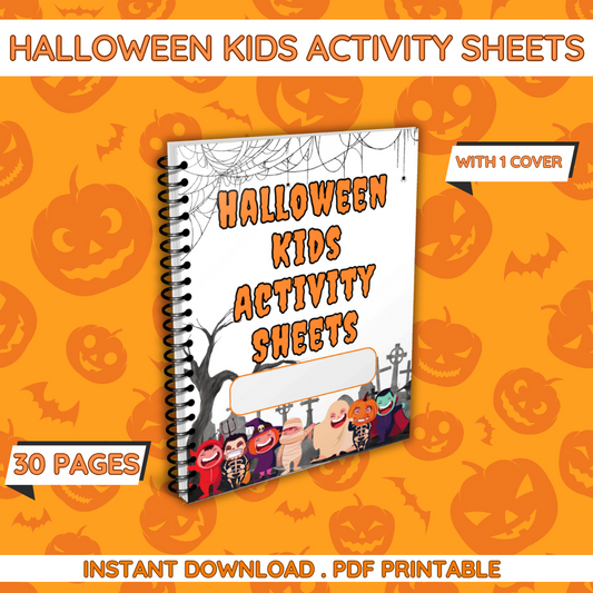 Halloween Kids Printable Activity Sheets