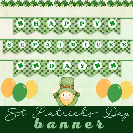 Happy St. Patrick's Day Printable Banner