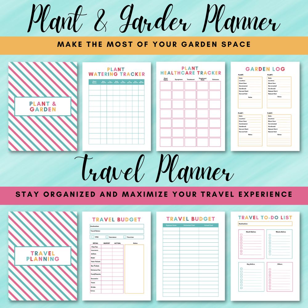 Home Management Printable Planner - Colorful