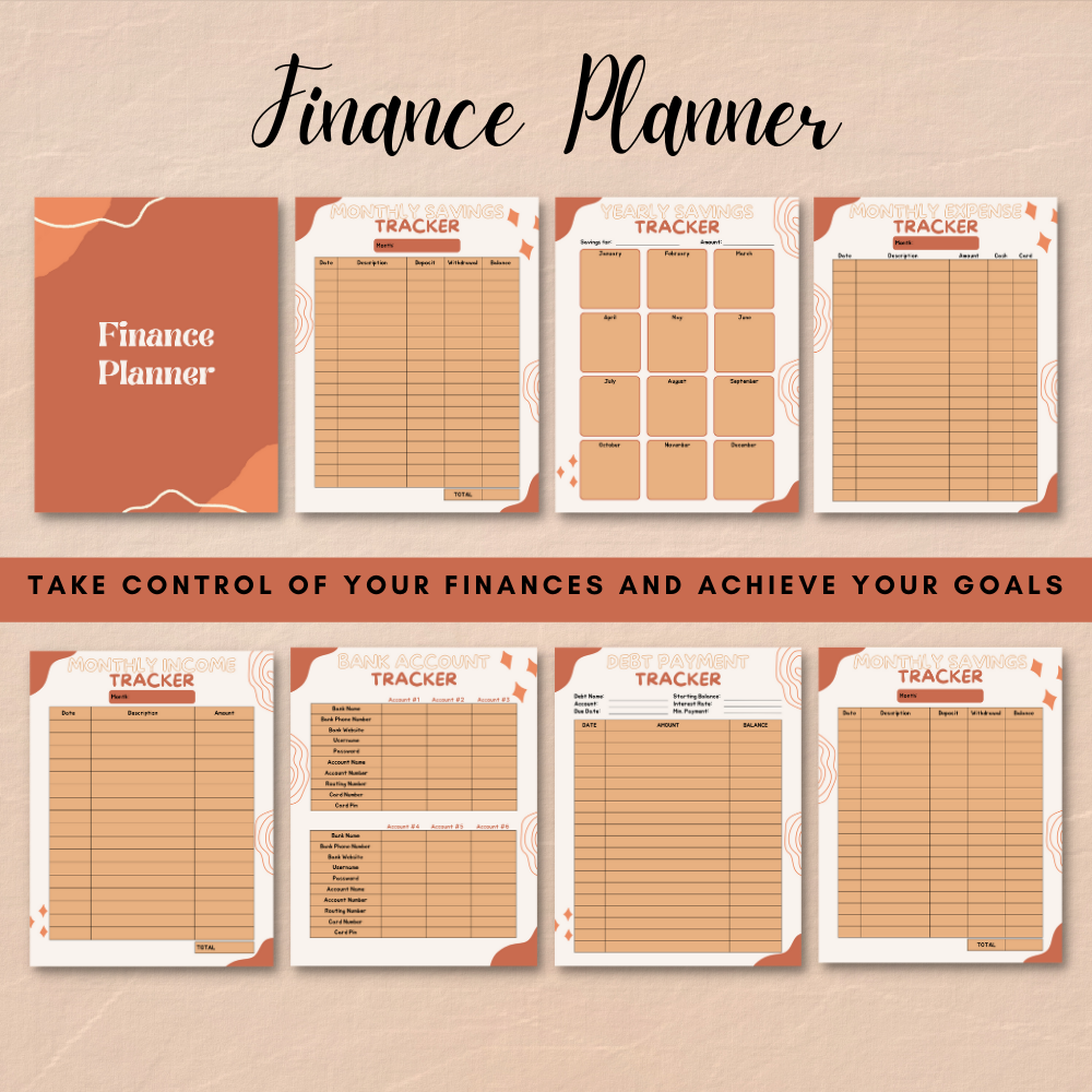 Home Management Printable Planner - Orange