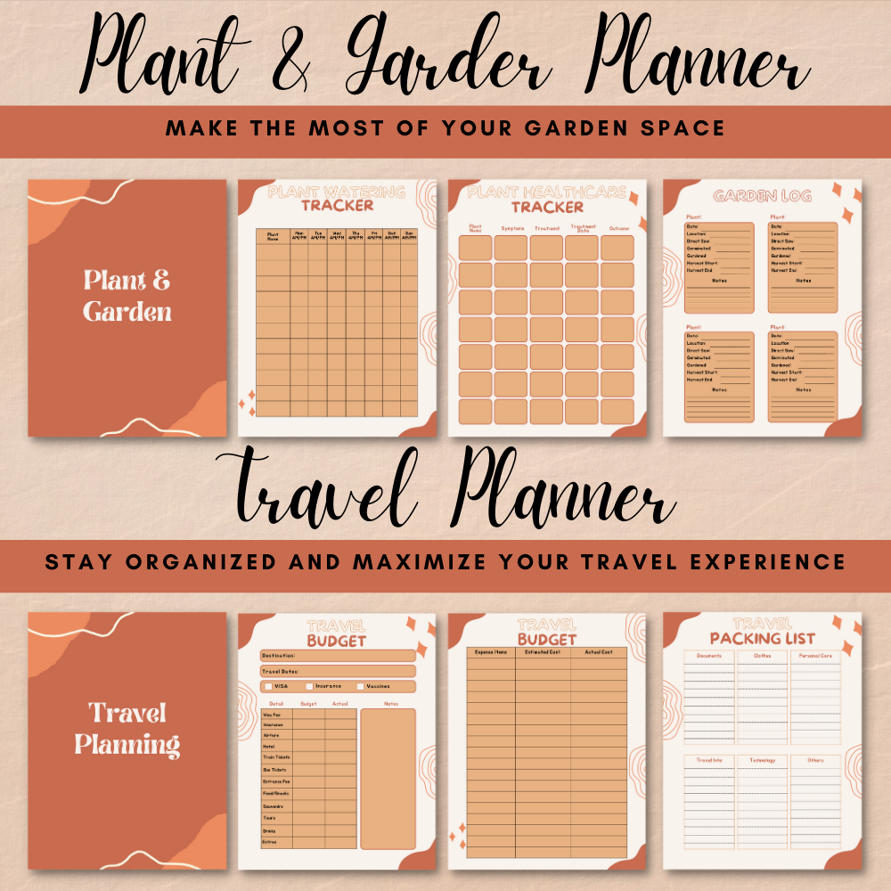 Home Management Printable Planner - Orange