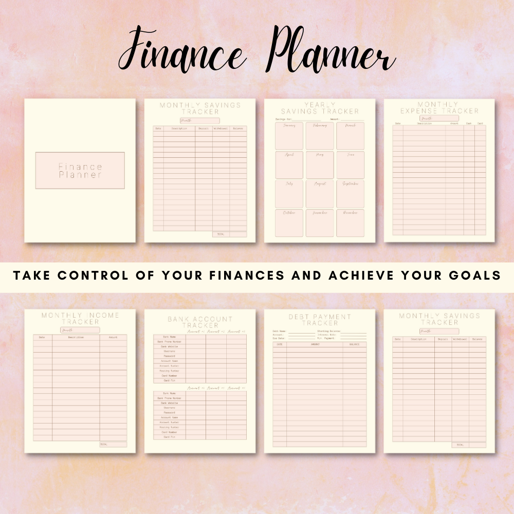 Home Management Printable Planner - Pastel