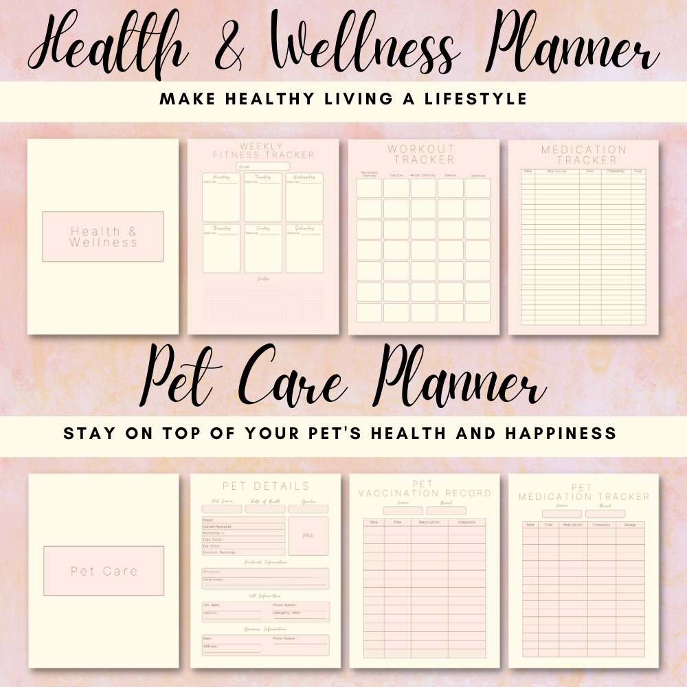 Home Management Printable Planner - Pastel