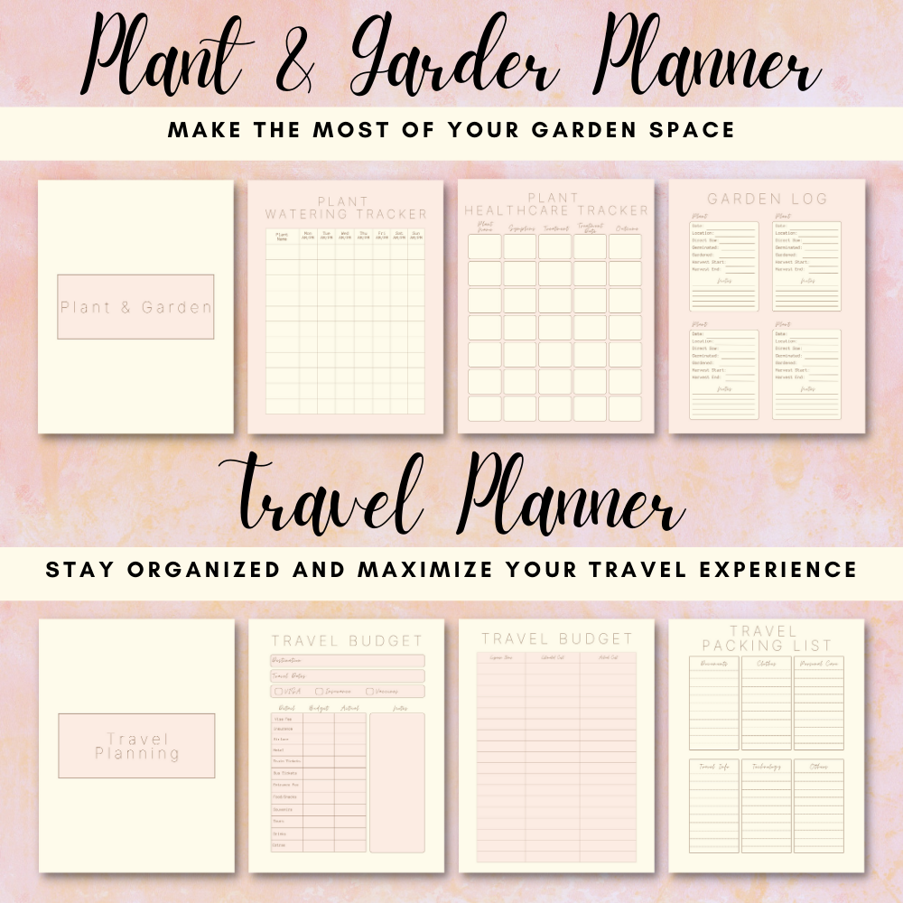 Home Management Printable Planner - Pastel