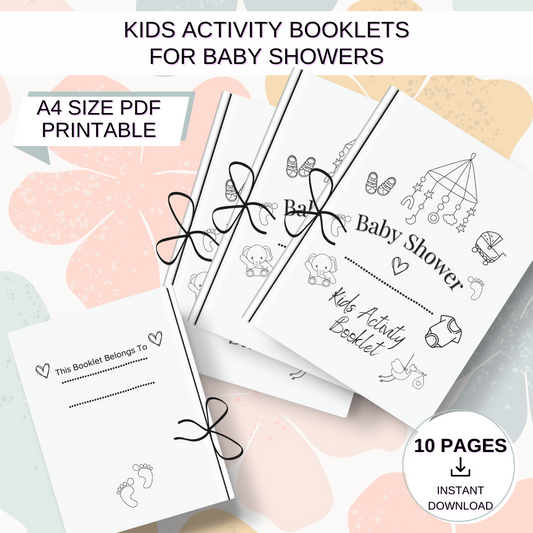 Kids Printable Baby Shower Activity Booklet