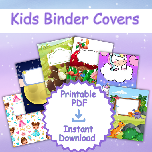 Kids Printable Binder Covers