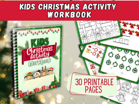 Kids Christmas Activity Printable Workbook
