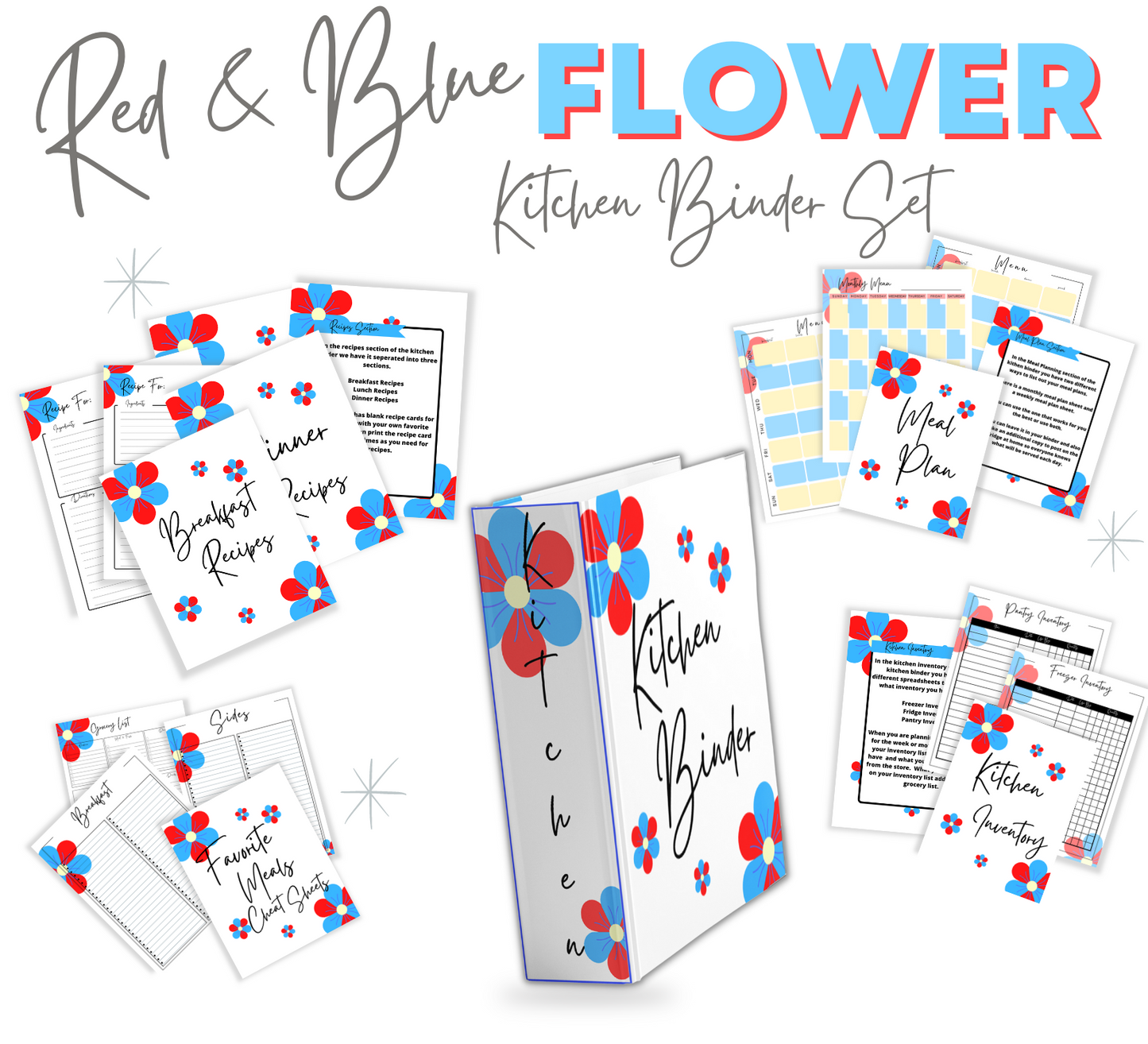 Kitchen Printable Planner - Various