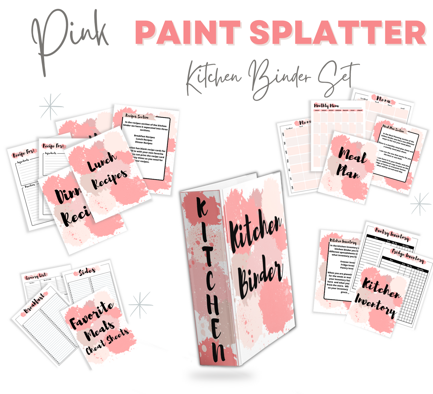 Kitchen Printable Planner - Various