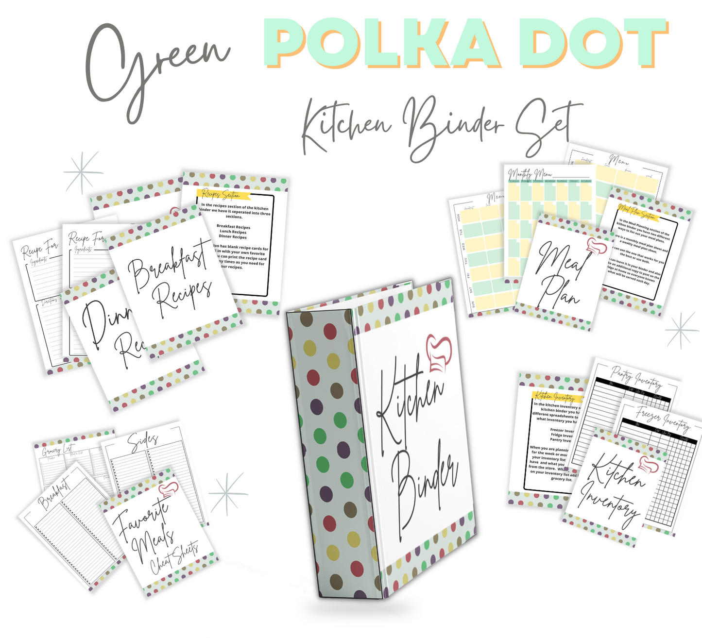 Kitchen Printable Planner - Various