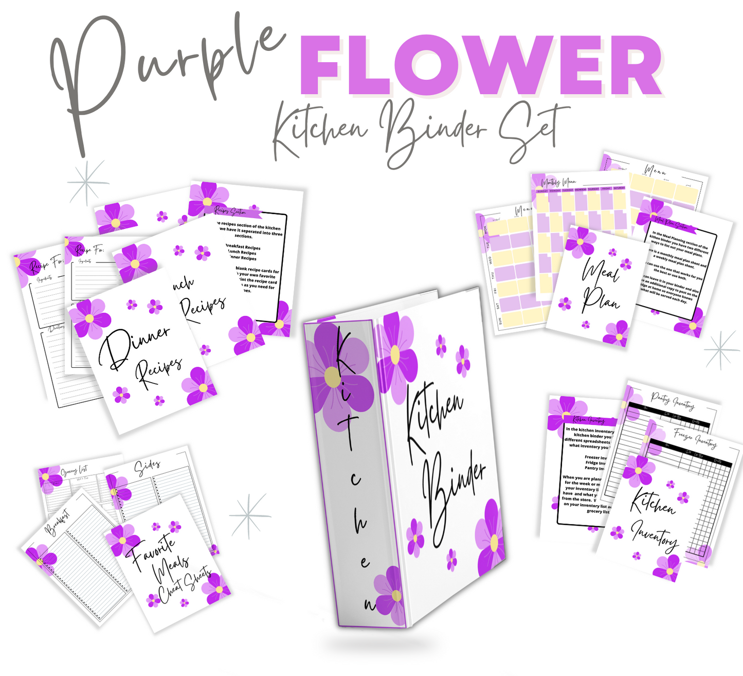 Kitchen Printable Planner - Various