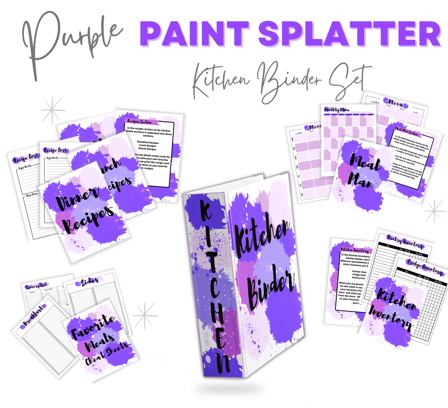 Kitchen Printable Planner - Various