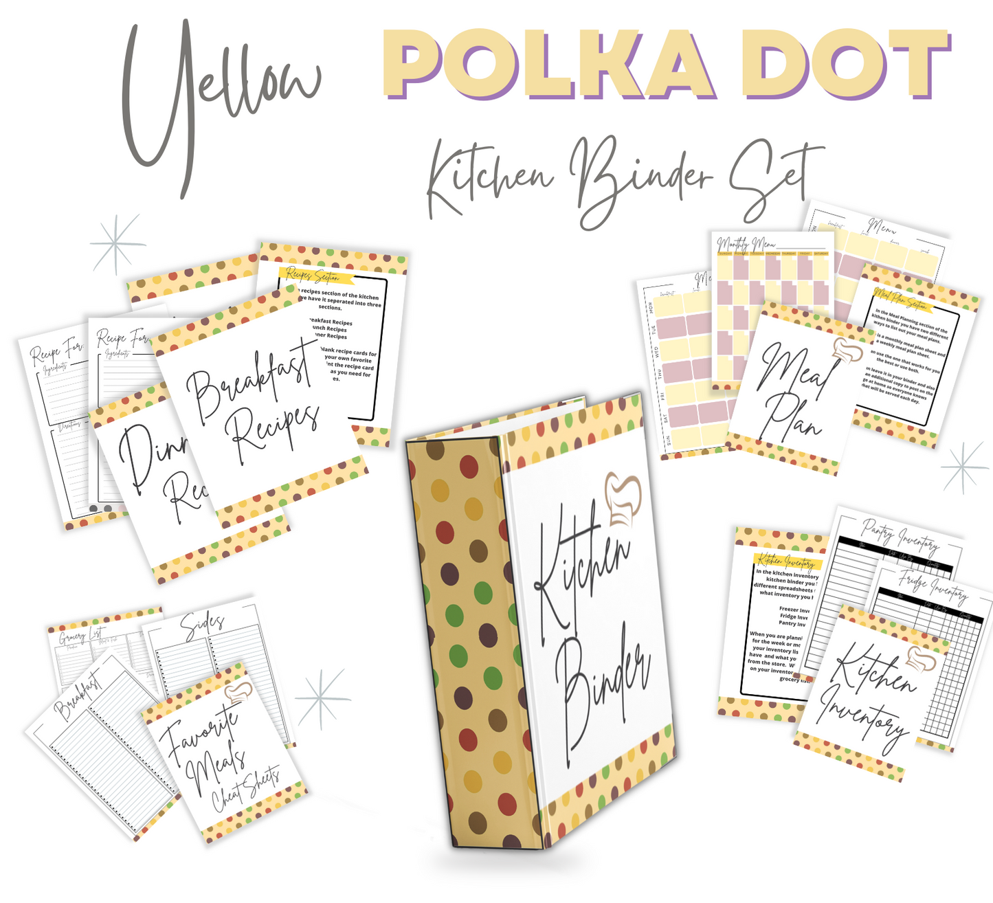Kitchen Printable Planner - Various