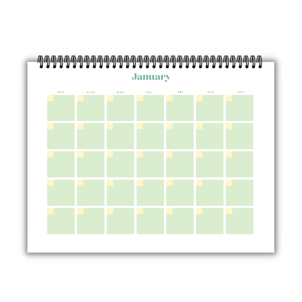 Kitchen Printable Planner - Green Flower