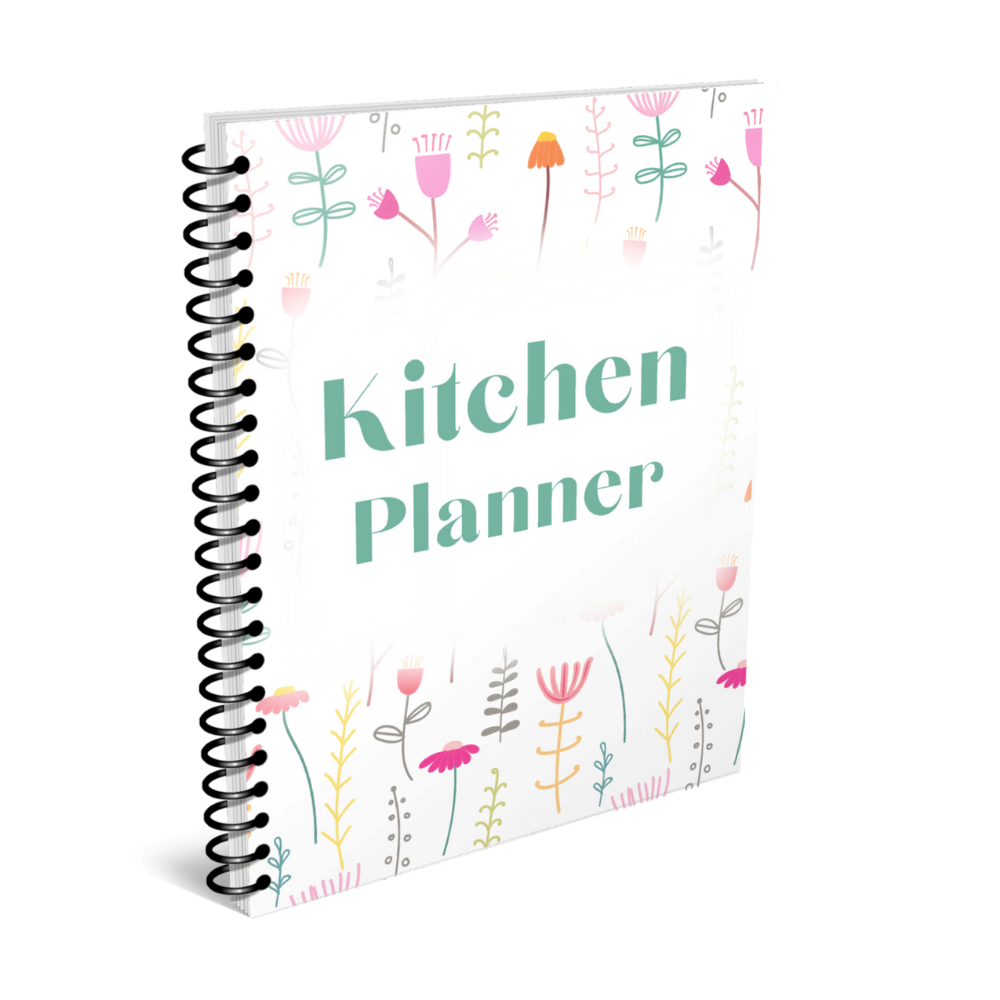 Kitchen Printable Planner - Green Flower
