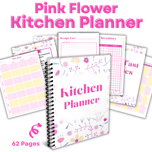 Kitchen Printable Planner - Pink Flower