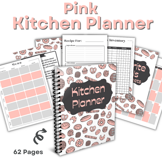 Kitchen Printable Planner - Pink