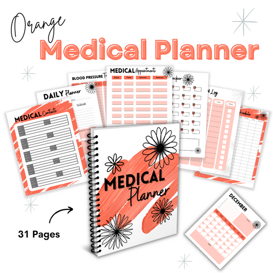 Medical Printable Planner - Orange