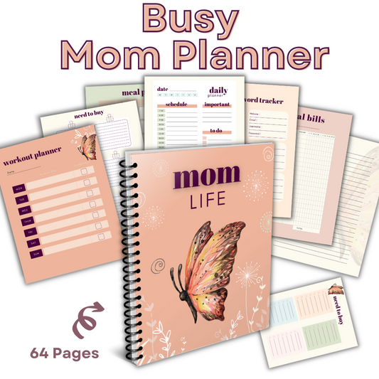 Mom Life Printable Planner - Butterfly