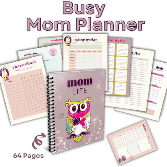 Mom Life Printable Planner - Owl