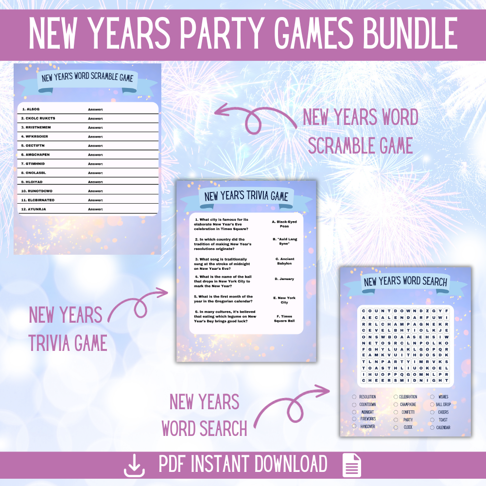 New Years Printable Party Bundle