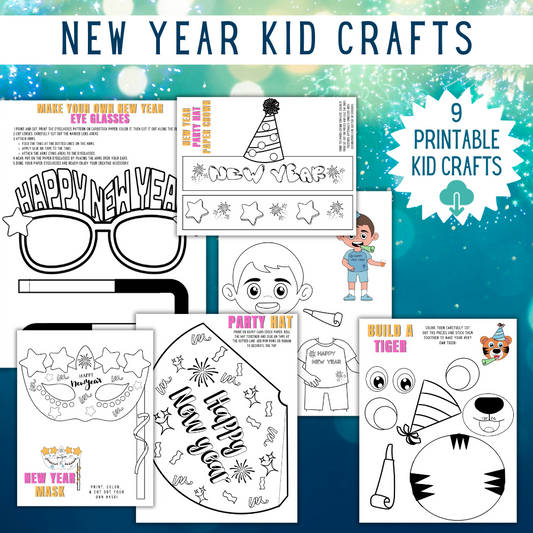 New Years Printable Kids Crafts