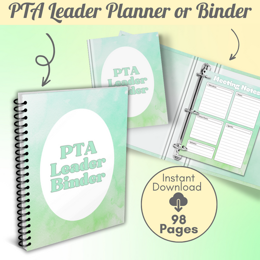 PTA Printable Leader Planner - Green