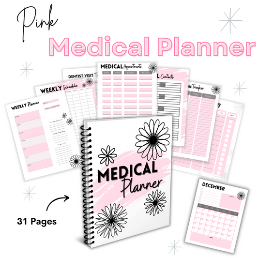 Medical Printable Planner - Pink