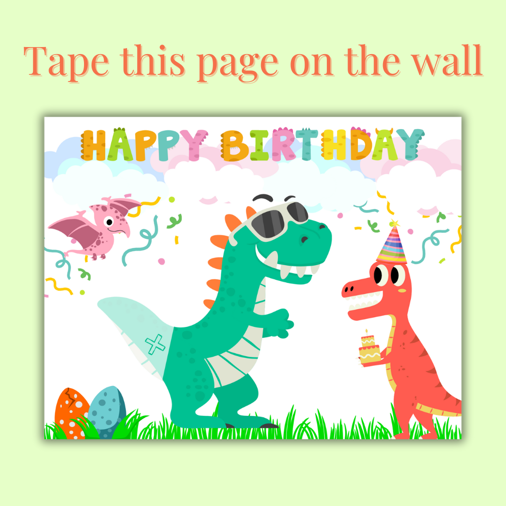Pin the Tail on the Dinosaur Printable Game