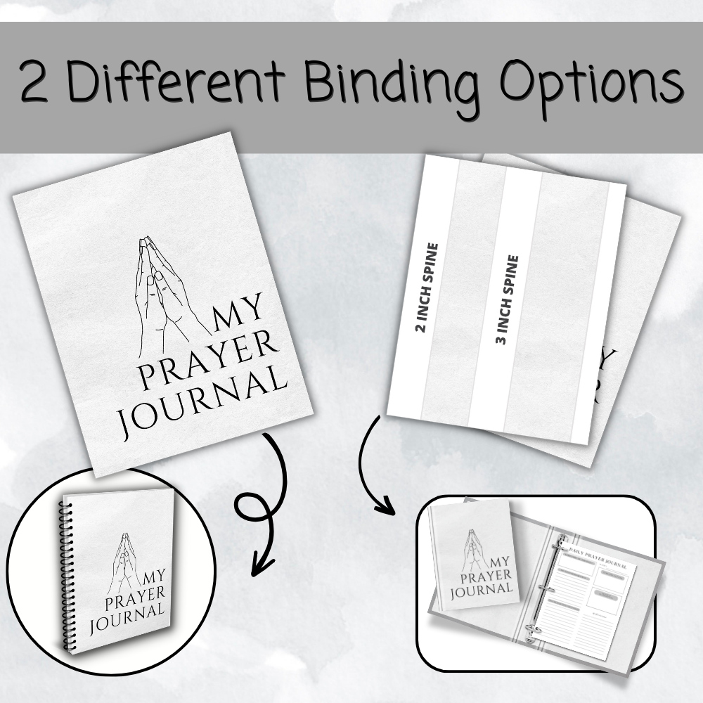 Prayer Printable Journal - Black & White