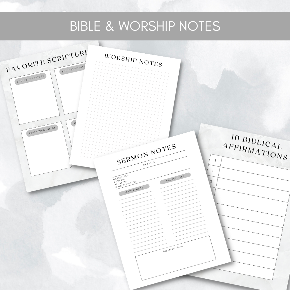 Prayer Printable Journal - Black & White
